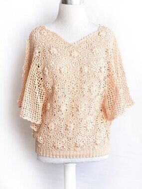 Crochet Lace Batwing Top